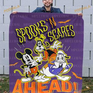 Spooky Mickey and Friends Halloween Disney Blanket, Mickey and Friends, Halloween Gifts