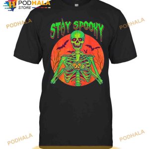 Stay Spooky Halloween Spooky Creepy Gothic Scary Skull Shirt