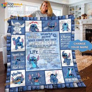 Stitch And Lilo Quilt Daughter Gifts, Daughter Gifts From Dad