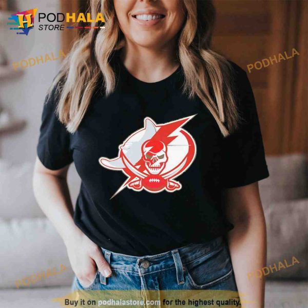 Tampa Bay Buccaneers Lightning Rays Mash Up Logo 2023 Trending Shirt