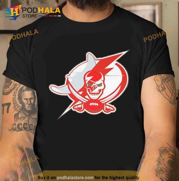 Tampa Bay Buccaneers Lightning Rays Mash Up Logo 2023 Trending Shirt