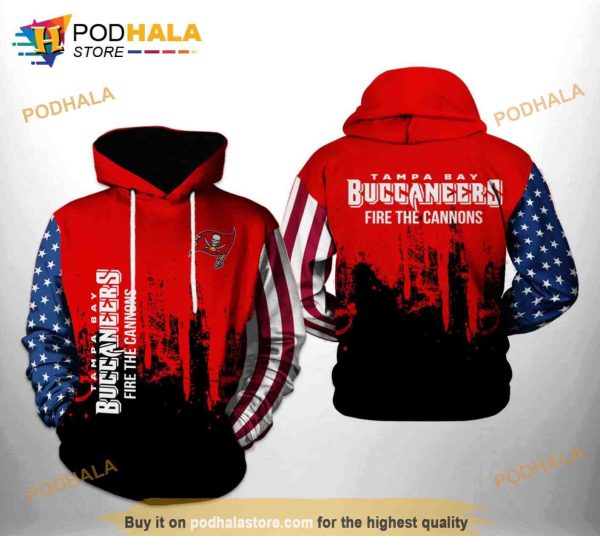 Tampa Bay Buccaneers NFL Team US 3D Hoodie Sweatshirt