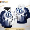 Tampa Bay Rays MLB Team Skull 3D Hoodie, Sweatshirt