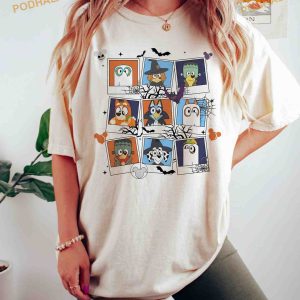 Tarot Card Bluey Halloween Shirt, Bluey And Bingo Happy Heelerween Sweatshirt