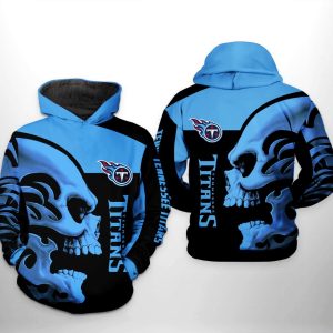 Tennessee Titans NFL Skull 3D Hoodie, Sweatshirt