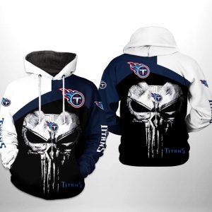 Tennessee Titans NFL Skull Punisher Team 3D Hoodie, Sweatshirt