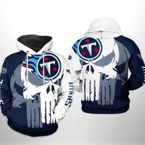 Tennessee Titans NFL Team Skull 3D Hoodie, Sweatshirt