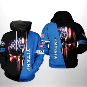 Tennessee Titans NFL US Flag Skull Team 3D Hoodie, Sweatshirt