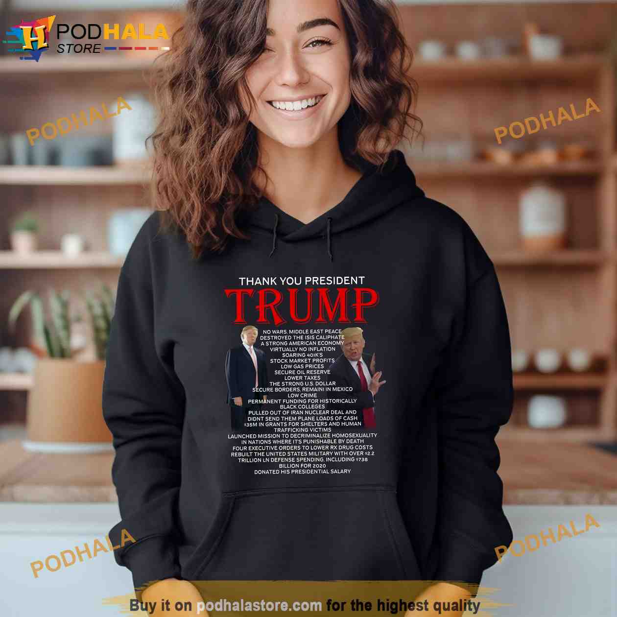 Thank You President Trump Shirt, Destroyed The Isis Caliphate, Donald Trump Gifts