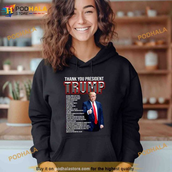 Thank You President Trump Shirt, No Wars – Middle East Peace, Donald Trump Gifts