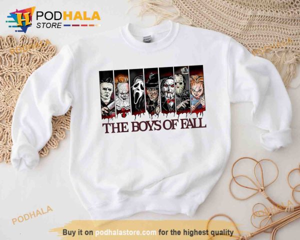 The Boys Of Fall Horror Movies Characters Funny Halloween Shirt