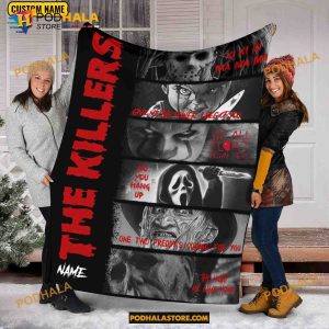 The Killers Blanket, Horror Characters Blanket, Horror Movies Quilt, Serial Killer