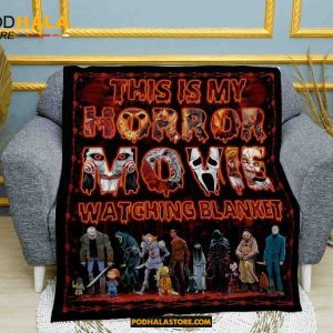 This Is My Horror Movie Watching Halloween Fleece Blanket