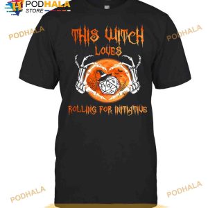 This Witch Loves Rolling For Initiative Halloween Shirt