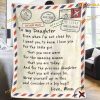 To My Daughet From Mom Fleece Blanket Gift For Family, Christmas Gift For Daughter From Mom