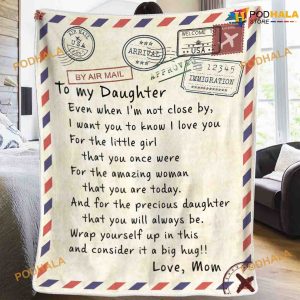 To My Daughet From Mom Fleece Blanket Gift For Family, Christmas Gift For Daughter From Mom