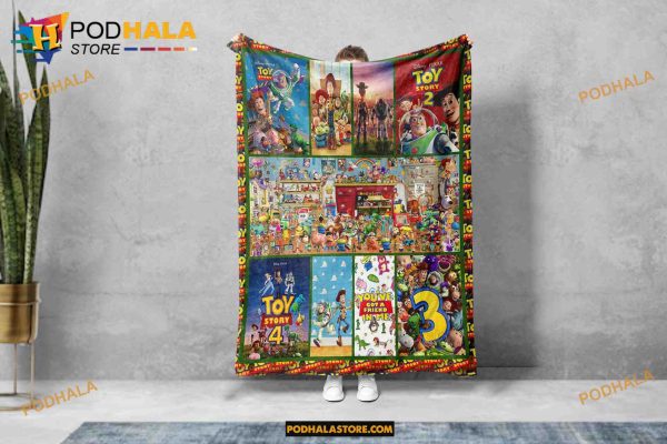 Toy Story Disney Blanket, Disney Lovers Quilt, Gifts For Disney Lovers