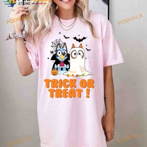 Trick Or Treat Bluey Halloween Shirt Shirt Bluey And Bingo Halloween Gifts 2