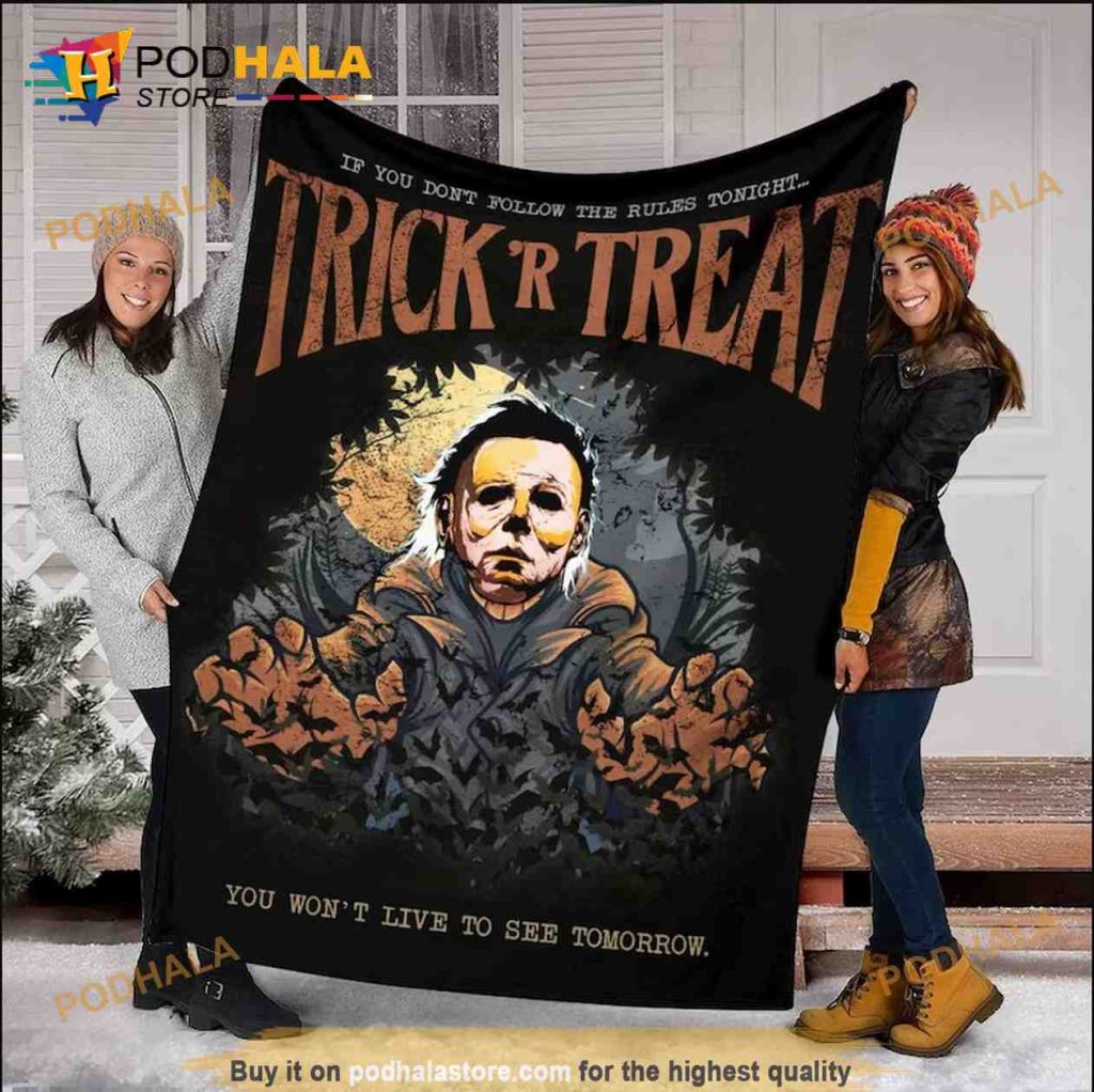 Trick Or Treat Michael Myers Blanket For Horror Movie Fans