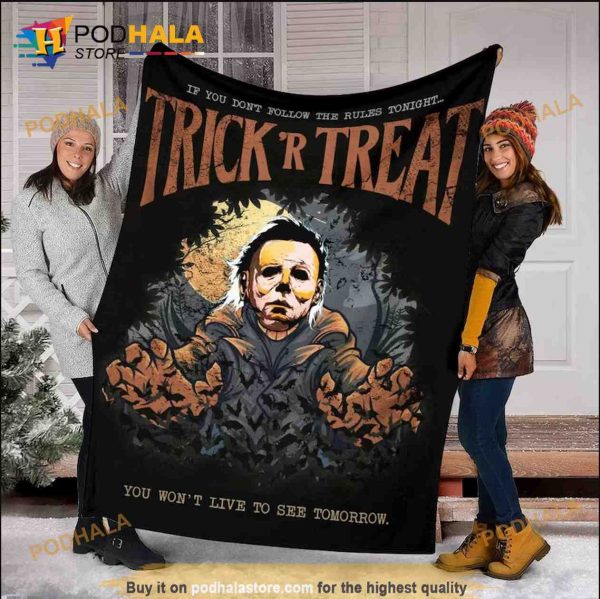 Trick Or Treat Michael Myers Blanket For Horror Movie Fans, Michael Myers Quilt