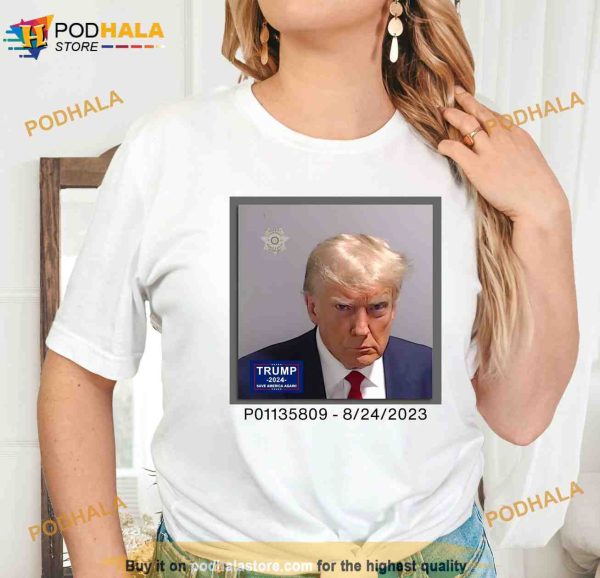 Trump 2024 Mugshot Shirt, Gift For Him Political Tee Protest Shirt, Resist Apparel Activist Gift