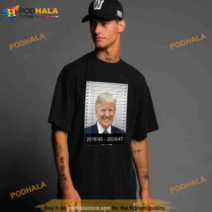 Trump President 45th 2016 and 47th 2024 Trump Mugshot Political Shirt 2