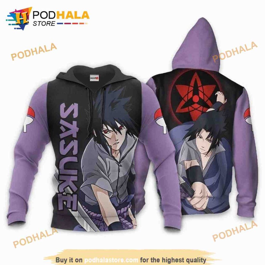 Uchiha Sasuke Anime Manga Naruto Sharingan Eyes 3D Hoodie Podhalastore