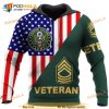 United States Army US Flag Veteran 3D Hoodie Sweatshirt