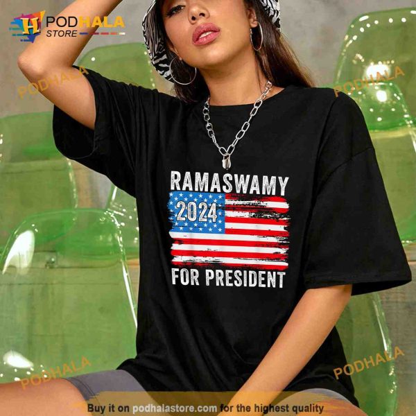 VIVEK RAMASWAMY 2024 American Flag Elections Vivek Shirt