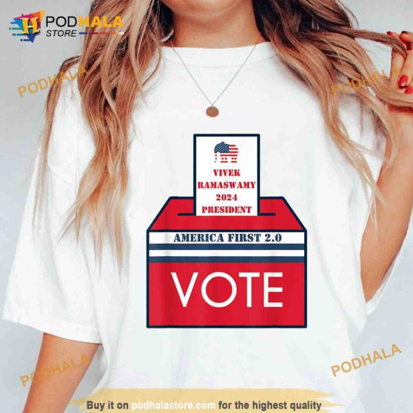 VOTE President Vivek Ramaswamy2024 America First 2.0 Vivek Shirt
