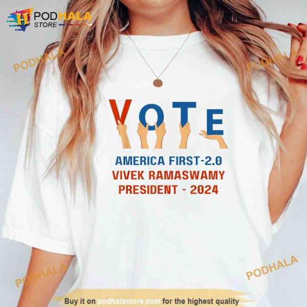 VOTE Vivek Ramaswamy President2024 America First 2.0 Vivek Shirt