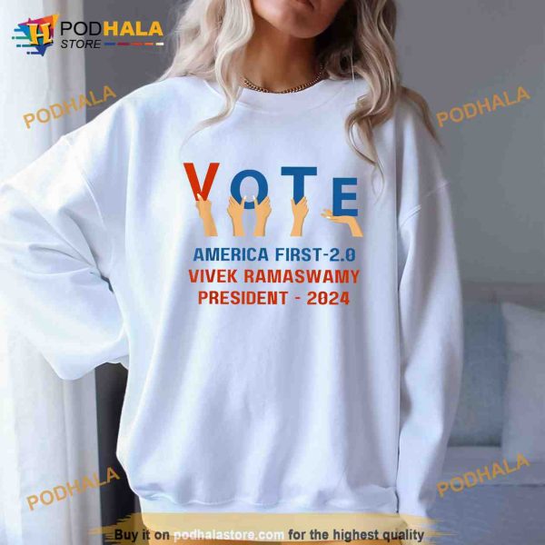 VOTE Vivek Ramaswamy President2024 America First 2.0 Vivek Shirt