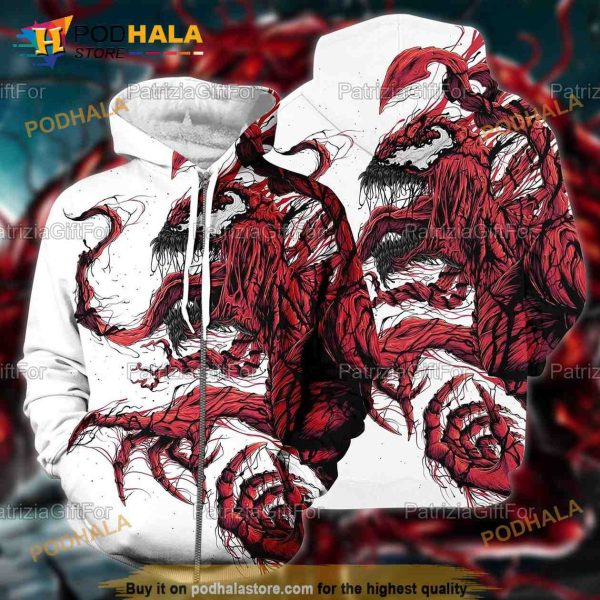 Venom Halloween Marvel Print Lover Horror AOP Unisex 3D Hoodie