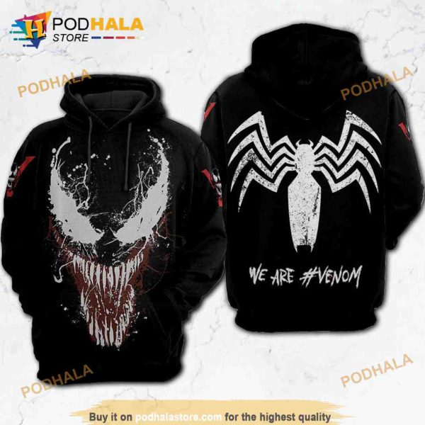 Venom Marvel Gift For Fan, We Are Venom Marvel 3D Hoodie