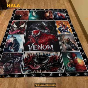Venom Marvel Halloween Blanket, Personalized Custom Fleece Blanket