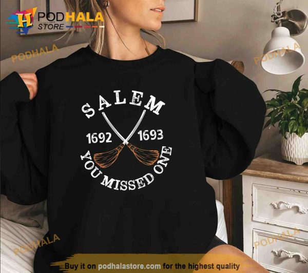 Vintage Distressed Salem 1692 You Missed One Funny Halloween Shirt