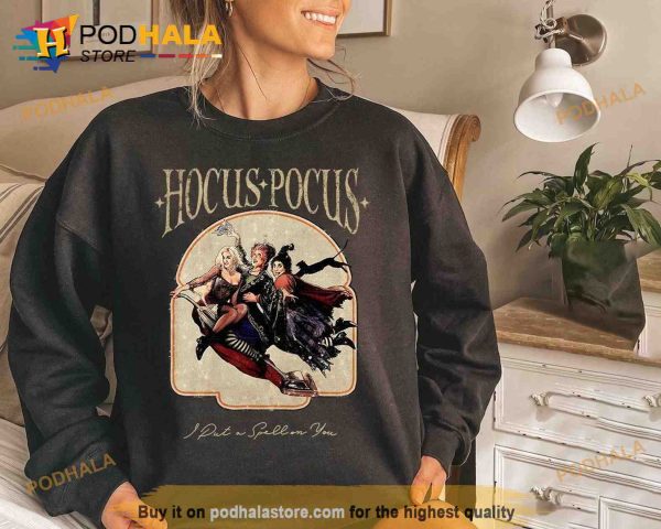 Vintage Hocus Pocus Halloween Sweatshirt, Sanderson Sisters Halloween Party