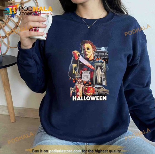 Vintage Micheal Myers Halloween Shirt, Halloween Thriller Character Sweatshirt
