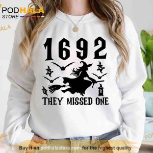Vintage Salem 1692 They Missed One Sweatshirt, Retro Salem Massachusetts Halloween Hoodie