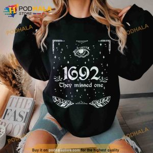 Vintage Salem 1692 They Missed One Sweatshirt, Retro Salem Massachusetts Halloween Shirt