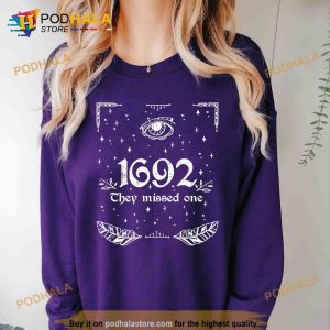 Vintage Salem 1692 They Missed One Sweatshirt Retro Salem Massachusetts Halloween Shirt 2