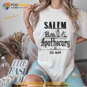 Vintage Salem Apothecary Halloween Shirt, Retro Salem 1692 Massachusetts