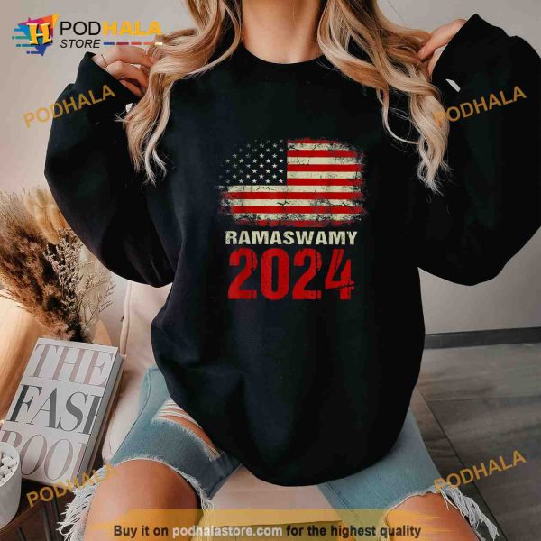 Vivek Ramaswamy for President Vivek Ramaswamy 2024 American Flag Shirt