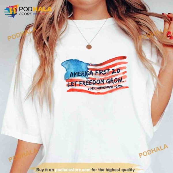 Vivek Ramaswamy2024 America First 2.0 Let Freedom Grow Vivek Shirt