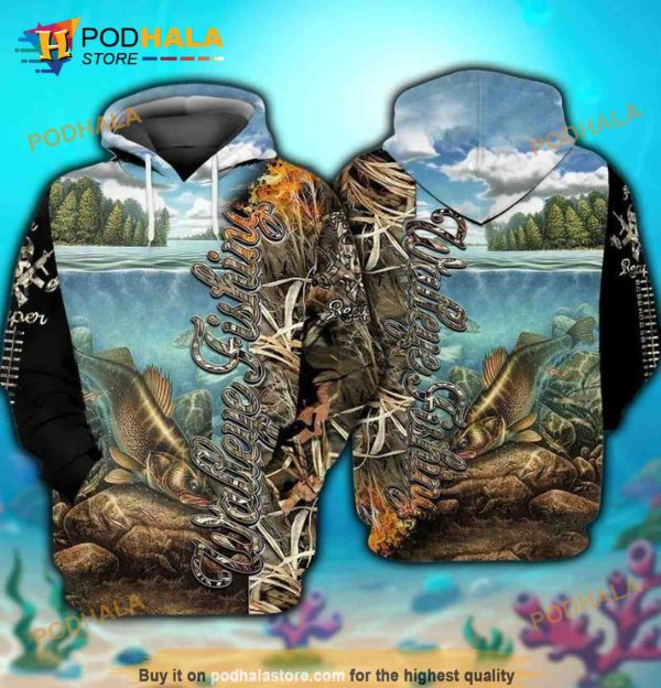 Waleye Fishing 3D Hoodie Sweatshirt All Over Print