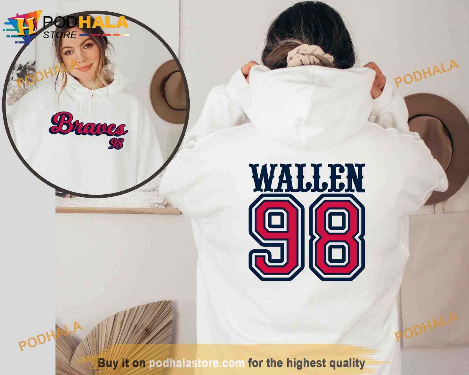 Wallen 98 Atlanta Braves Sweatshirt Shirt - Shibtee Clothing
