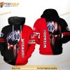 Washington Wizards NBA US Flag Skull Team All Over Print 3D Hoodie