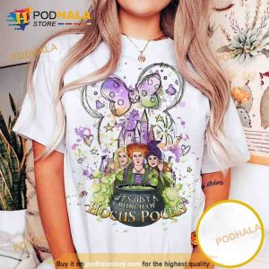 Watercolor Disney Castle Hocus Pocus Halloween Shirt, It's just a bunch of Hocus Pocus