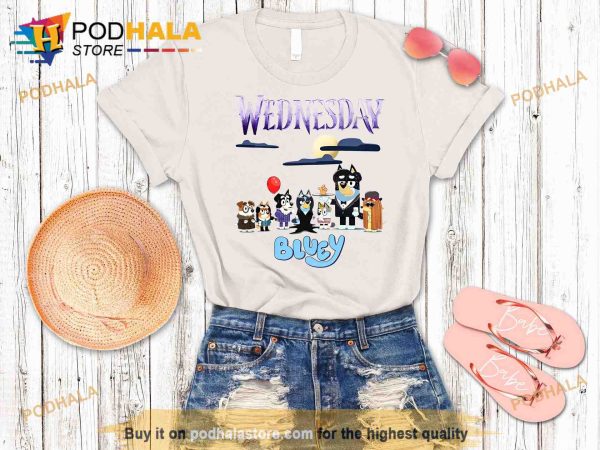 Wednesday Bluey Halloween Shirt, Bluey Rad Family T-Shirt