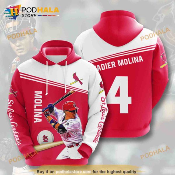Yadier Molina St Louis Cardinals Hoodie 3D All Over Print Full Size